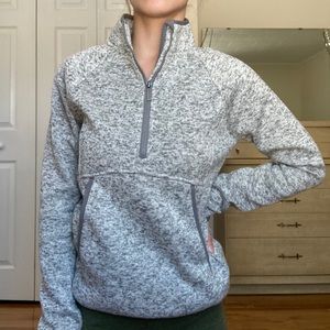 Gray Quarter Zip Pullover